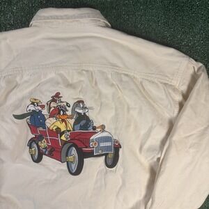 VTG 90s Acme Clothing Looney Tunes "Backroads Touring 1950" Button Shirt Large